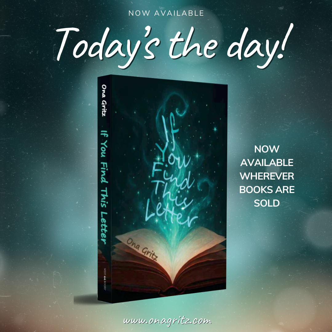 If You Find This Letter book launch graphic for authors designed by Novel Notion Creative for author Ona Gritz If You Find This Letter book launch graphic for authors designed by Novel Notion Creative for author Ona Gritz