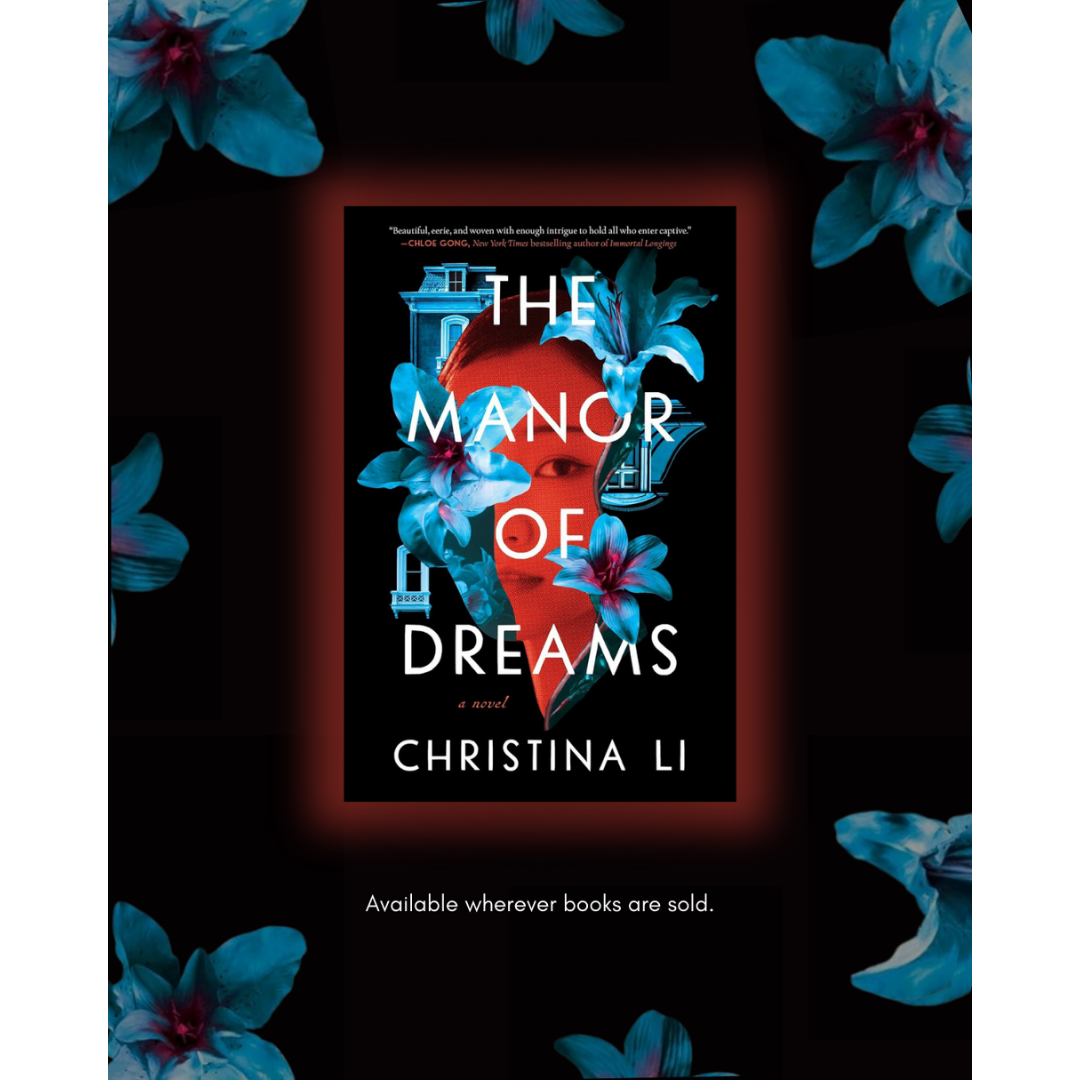 Social media graphic cover for author Chrisina Li's Manor of Dreams, designed by Novel Notion Creative Social media graphic cover for author Chrisina Li's Manor of Dreams, designed by Novel Notion Creative
