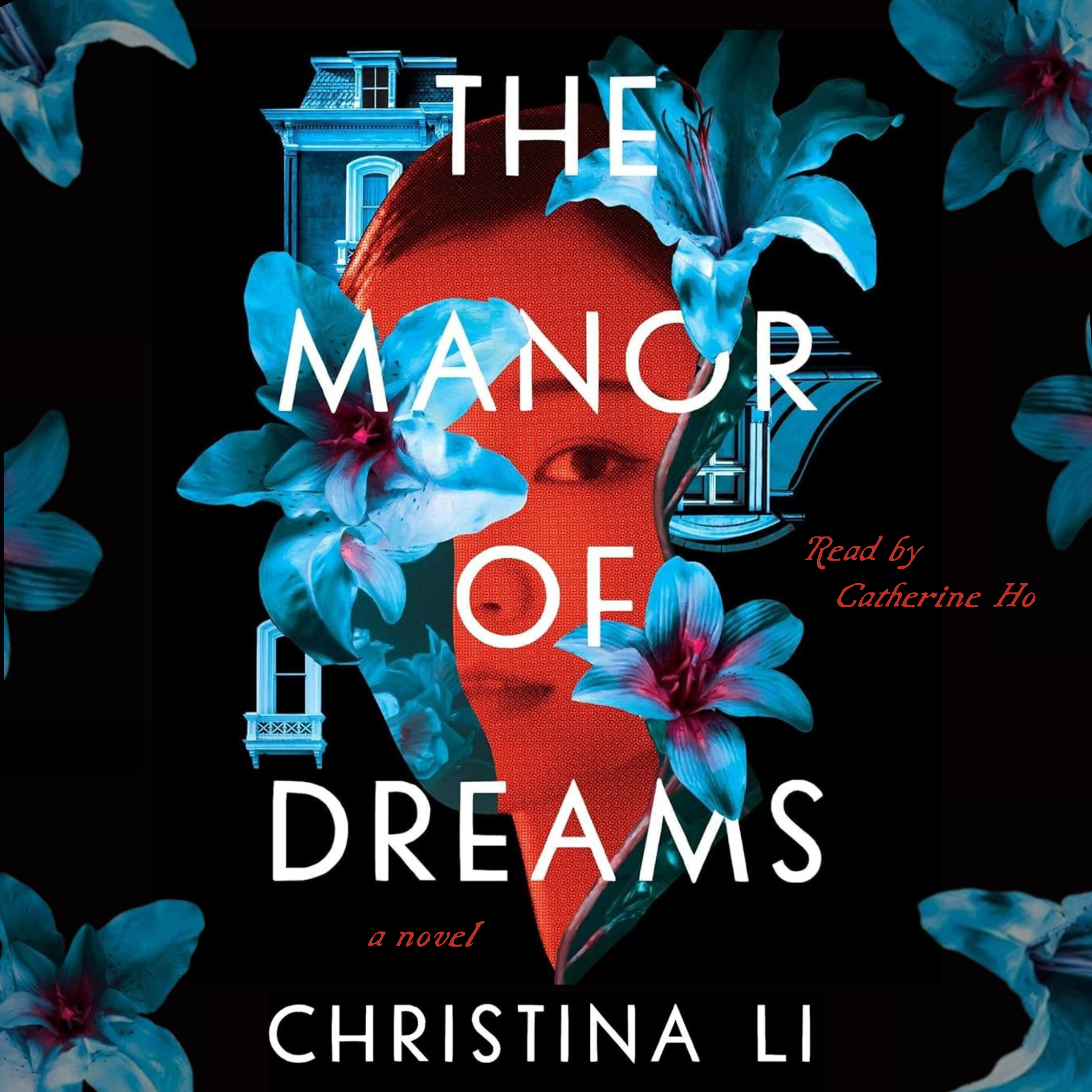 Social media graphic audiobook cover for author Chrisina Li's Manor of Dreams, designed by Novel Notion Creative Social media graphic audiobook cover for author Chrisina Li's Manor of Dreams, designed by Novel Notion Creative