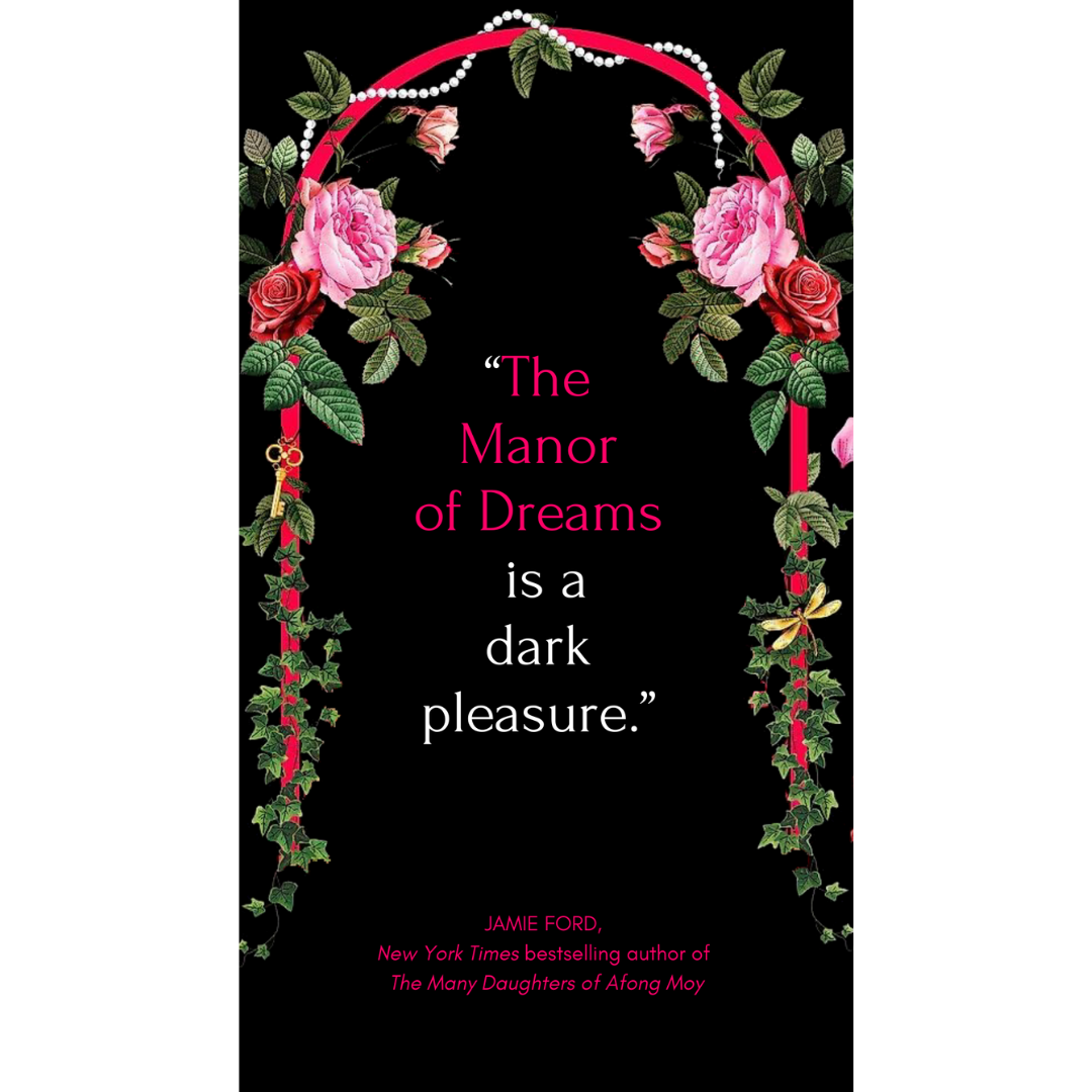 Social media graphic blurb for author Chrisina Li's Manor of Dreams, designed by Novel Notion Creative Social media graphic blurb for author Chrisina Li's Manor of Dreams, designed by Novel Notion Creative