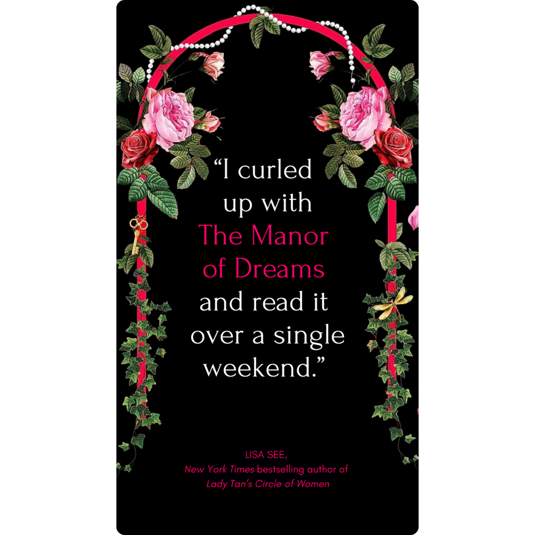 Social media graphic blurb for author Chrisina Li's Manor of Dreams, designed by Novel Notion Creative Social media graphic blurb for author Chrisina Li's Manor of Dreams, designed by Novel Notion Creative