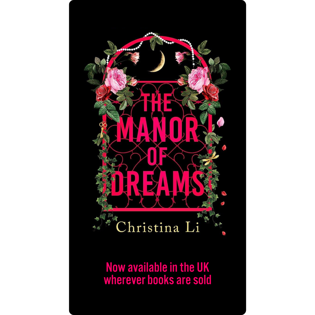 Social media graphic UK edition cover for author Chrisina Li's Manor of Dreams, designed by Novel Notion Creative Social media graphic UK edition cover for author Chrisina Li's Manor of Dreams, designed by Novel Notion Creative